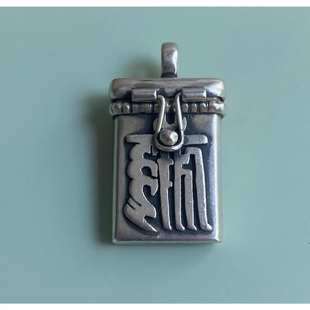 STERLING SILVER TIBETAN KEEPSAKE MEMORY BOX PENDANT